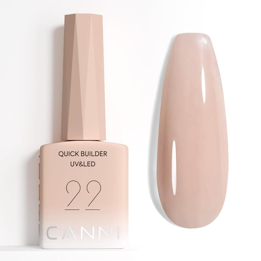 CANNI Quick Nail Builder Gel for Nails – 9ML Nude Soak-Off Nail Strengthening Gel for Apex Building DIY UV LED Manicure