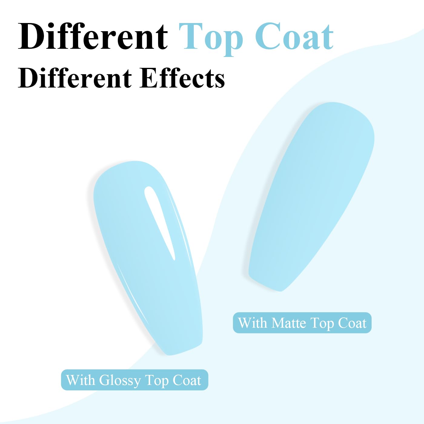 Imtiti Pastel Gel Nail Polish, Pastel Blue Gel Polish High Gloss Soak Off UV LED Nail Gel Polish Spring Summer Art Manicure Salon DIY Design 10ML