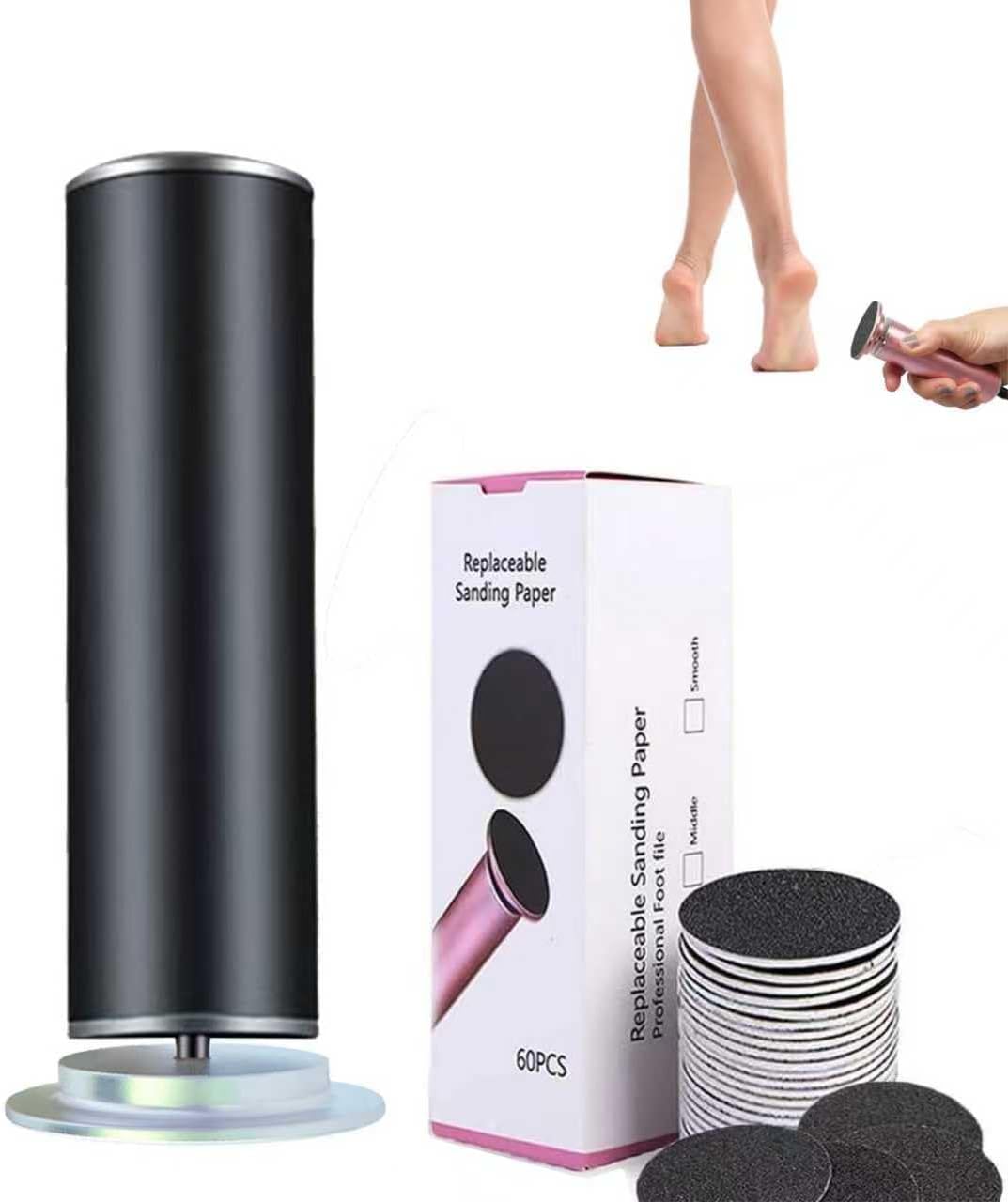 2025 Dermave Electric Foot Callus Remover for feet, ProfessionalPedicure Tool forDead Skin Removat, Best Electrie-Foot File for Women with 60 Sandpaper Discs for Soft Smooth feet