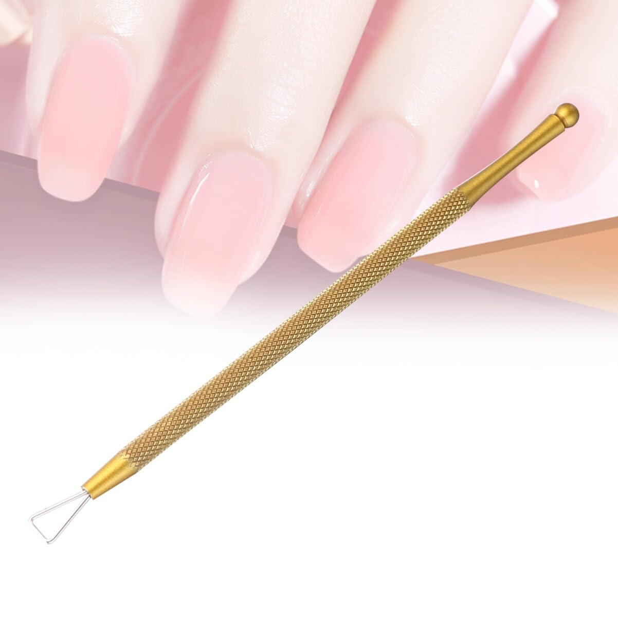 4pcs Stainless Steel Nail Art Pusher Cuticle Peeler Scraper for Gel Polish Removal Ergonomic Handle for Comfort Nail Art Tool for Diy Manicure Pedicure