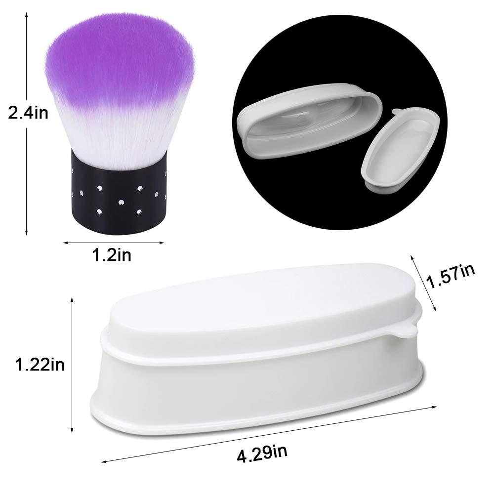 EBANKU Dip Powder Tray, French Nail Dip Tray Nail Dipping Powder Container Tray with Dip Powder Brush
