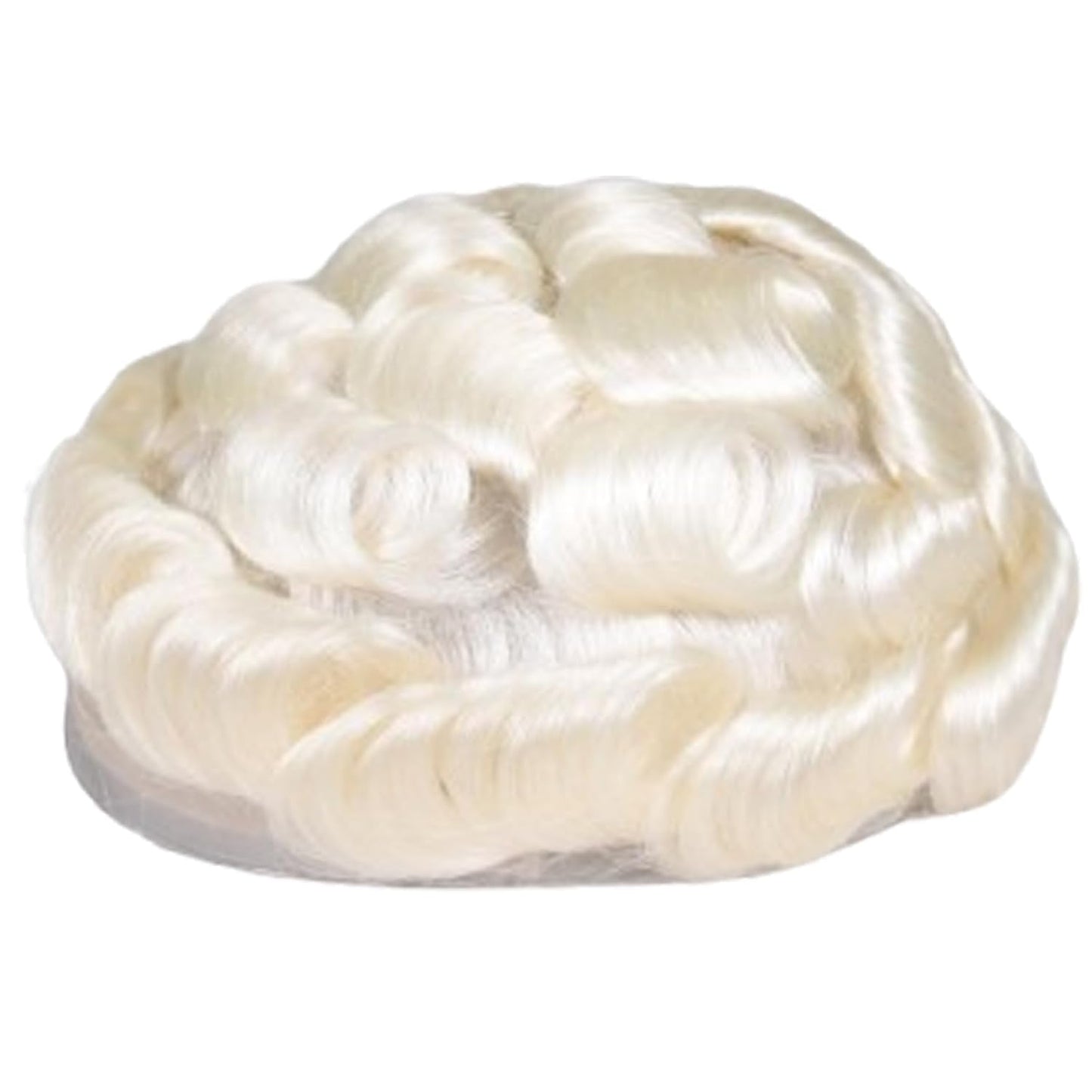 Human Hair Toupee for Men 10x8 Inch,European Human Hair Lace Front Natural Hairline Hair Pieces with 0.06mm Thin Skin PU V-looped Men's Hair Replacement System (#60R White color,100% human hair)