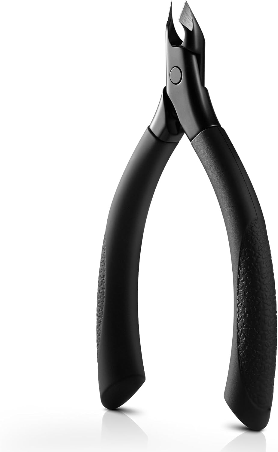 BEZOX Cuticle Trimmer for Salon-Worthy Nails - Professional Half Jaw (5 mm) Cuticle Clippers with Anti-slip Silicon Handle, Precision Cuticle Cutters Premium Manicure Tool - Dark
