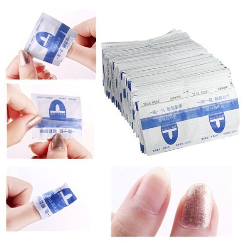 200 PCS Nail Gel Remover Pads, UV Nail Extension Gel Cleaning Wipes Kit for Easy Application