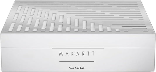 Makartt Nail Dust Collector - Dust Collector Nail Tech Quite SYMPHONEE Dust Extractor Vacuum for Acrylic & Gel Nails Plug-in Ultra Thin Portable with Reusable Filter White