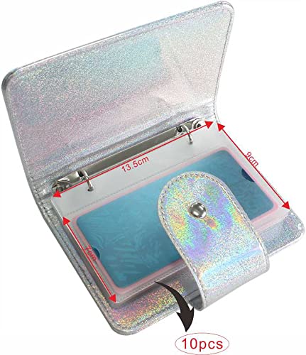 DRDS 20 Slots Nail Art Stamp Plate Holder Stamping Plates Storage Bag Cases Rainbow Practical Empty Rectangle Plates Big Size 6.0X12.0CM Organizers
