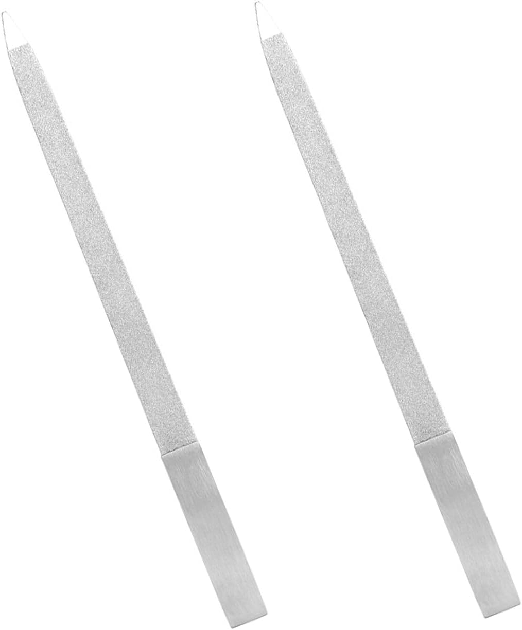 Diamond Dust Nail File - Stainless Steel Nail Dresser Nail Buffering Files - 9 Inch (9inch-AB-04)