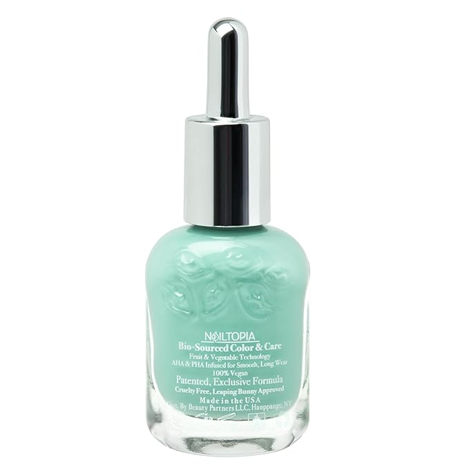 Nailtopia Bio-Sourced, Chip-Free Nail Lacquer - Fast Dry Nail Polish - Superfood-Infused - Natural Nail Polish - Trust The Process - 0.41 oz