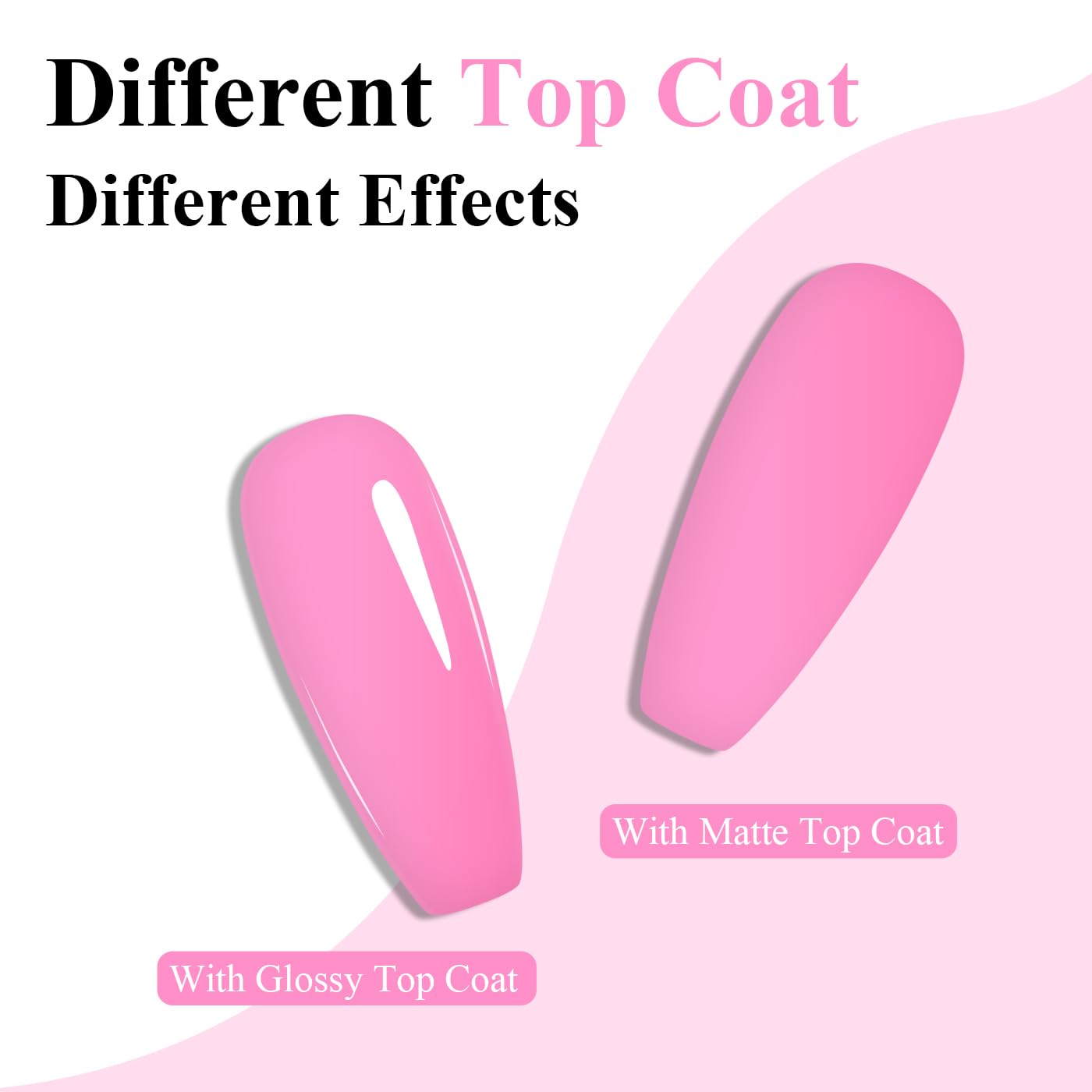 Imtiti Pink Gel Nail Polish, Bright Pink Gel Polish High Gloss Soak Off UV LED Spring Summer Art Manicure Salon DIY Design 10ML