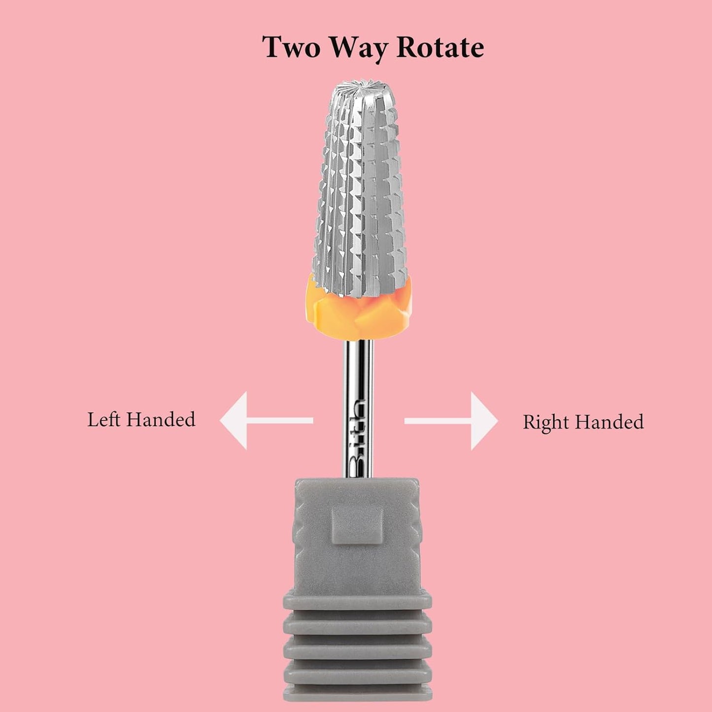 5 in 1 Nail Drill Bits, 3/32”Professional Carbide Drill Bits for Nails Multifunction Bit, Fast Remove Acrylic Hard Gel Cuticle Nail Efile Bit Manicure Pedicure,Two Way Rotate,2XC