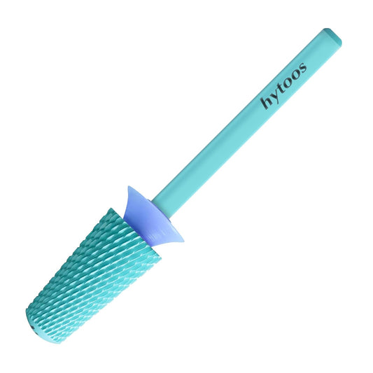 Safety Tapered Nail Drill Bits, Green Coated Tungsten Carbide Rounded Barrel Nail Bit for Soft Gel & Base Removal, Manicure Tools Pro Electric File Drill Accessories, M