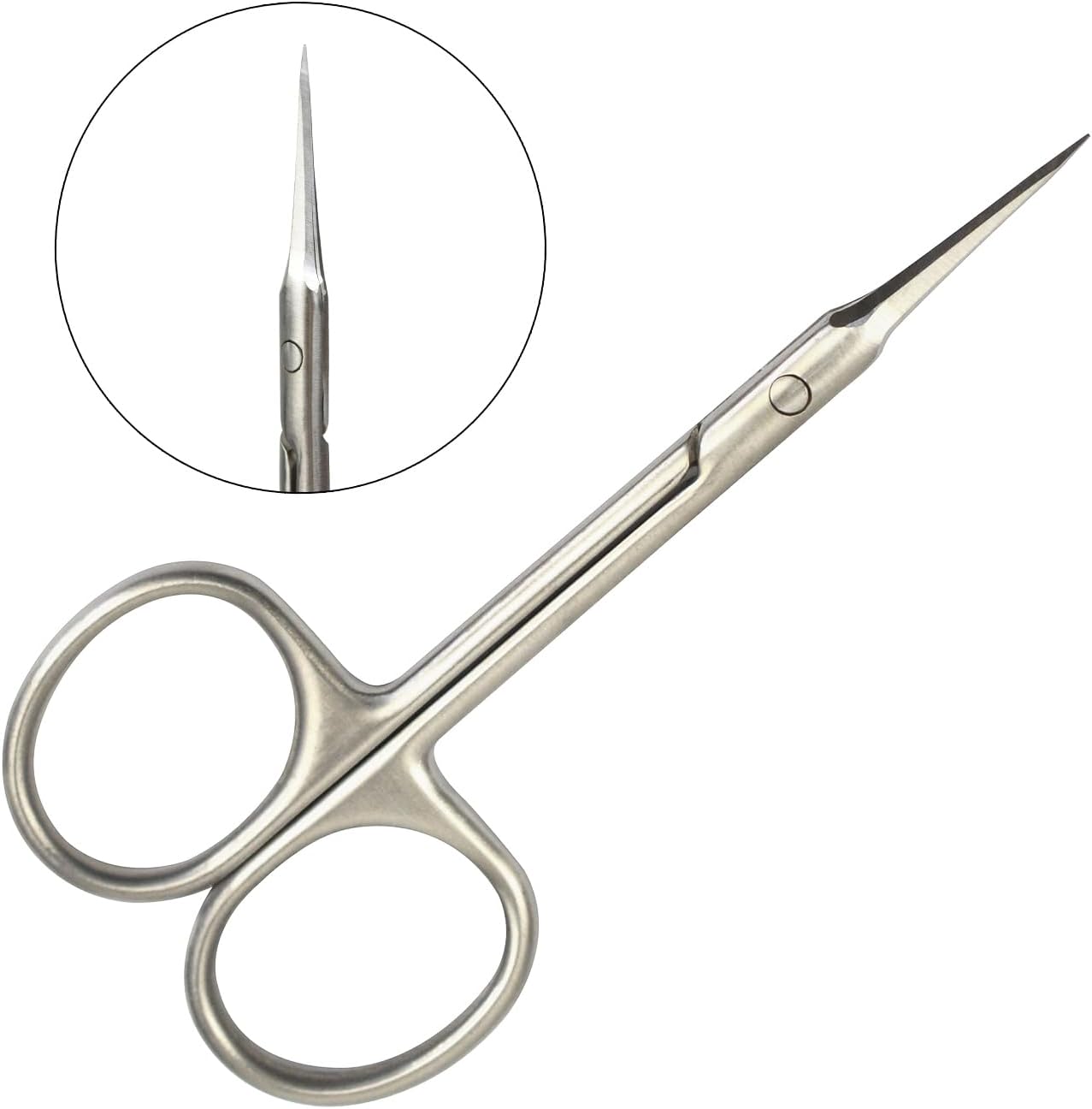 Cuticle Scissors Extra Fine Multi-purpose Beauty Scissors for Eyebrow, Eyelash, Manicure, Pedicure and Dry Skin (Straight Tip)