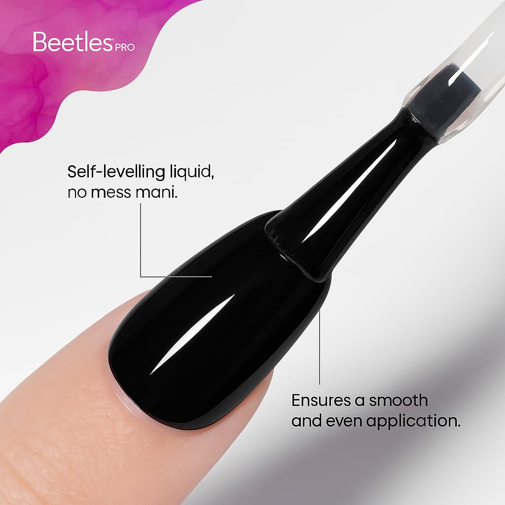 Beetles Pro Gel Top Coat– 20ml Each, High Glossy & Long-Lasting up to 28 Days – Soak-Off Non-Yellowing Strong Coverage Gel for LED/U V Lamps, Professional Salon Manicure