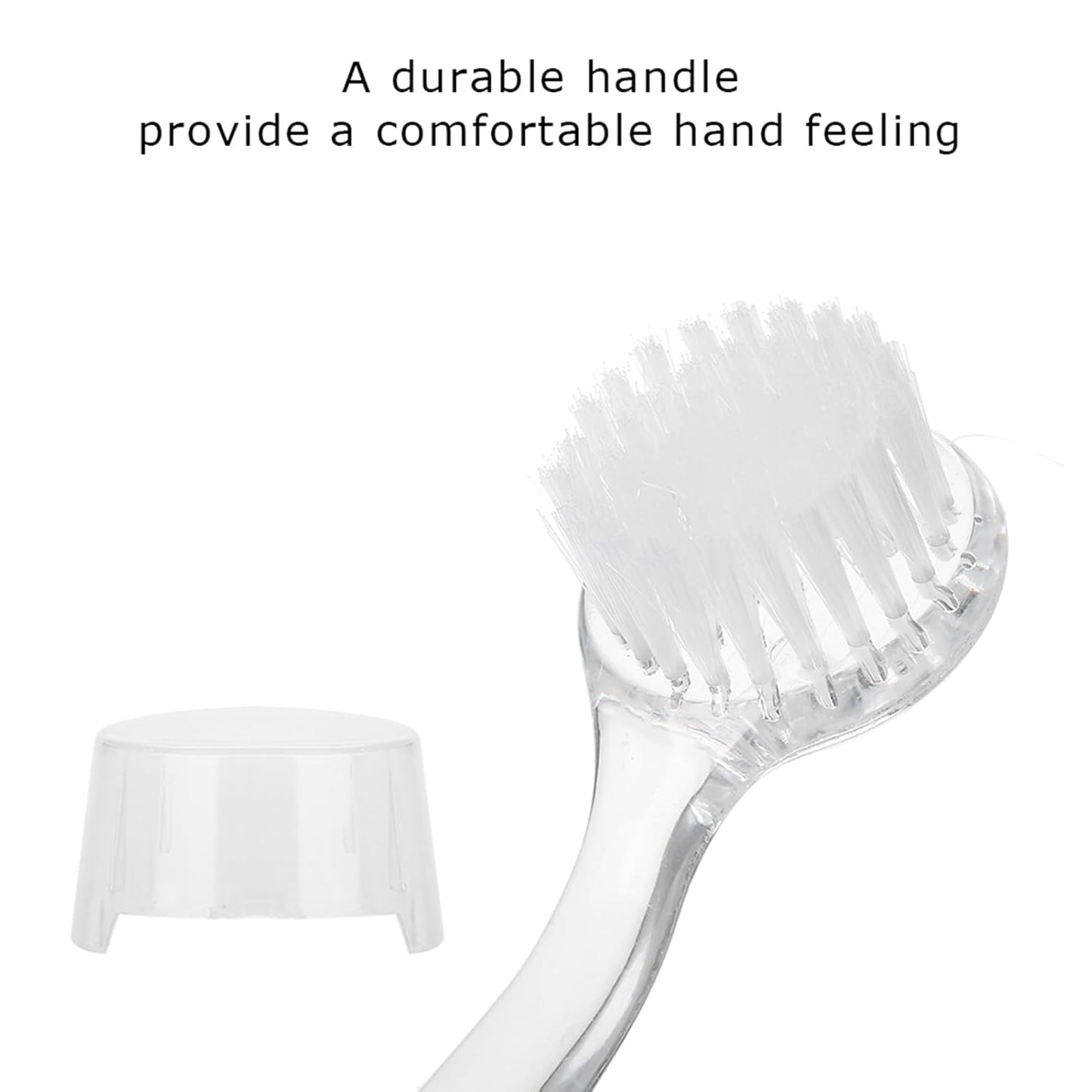 Soft Nail Brush, 5 PCS Nail Dust Brush, Nail Brush for Cleaning Fingernails, Fine Handle Grip Fingernail Brush Manicure Brush with Cover, Nails Tool for Toe and Fingernail