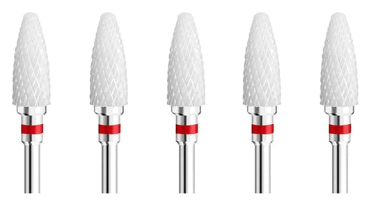 WWJN 5Pc Ceramic Nail Art Drill Bits Rotary Cutter Clean Apparatus for Manicure Nail Milling Machine Accessories Removal Nail Gel Tool