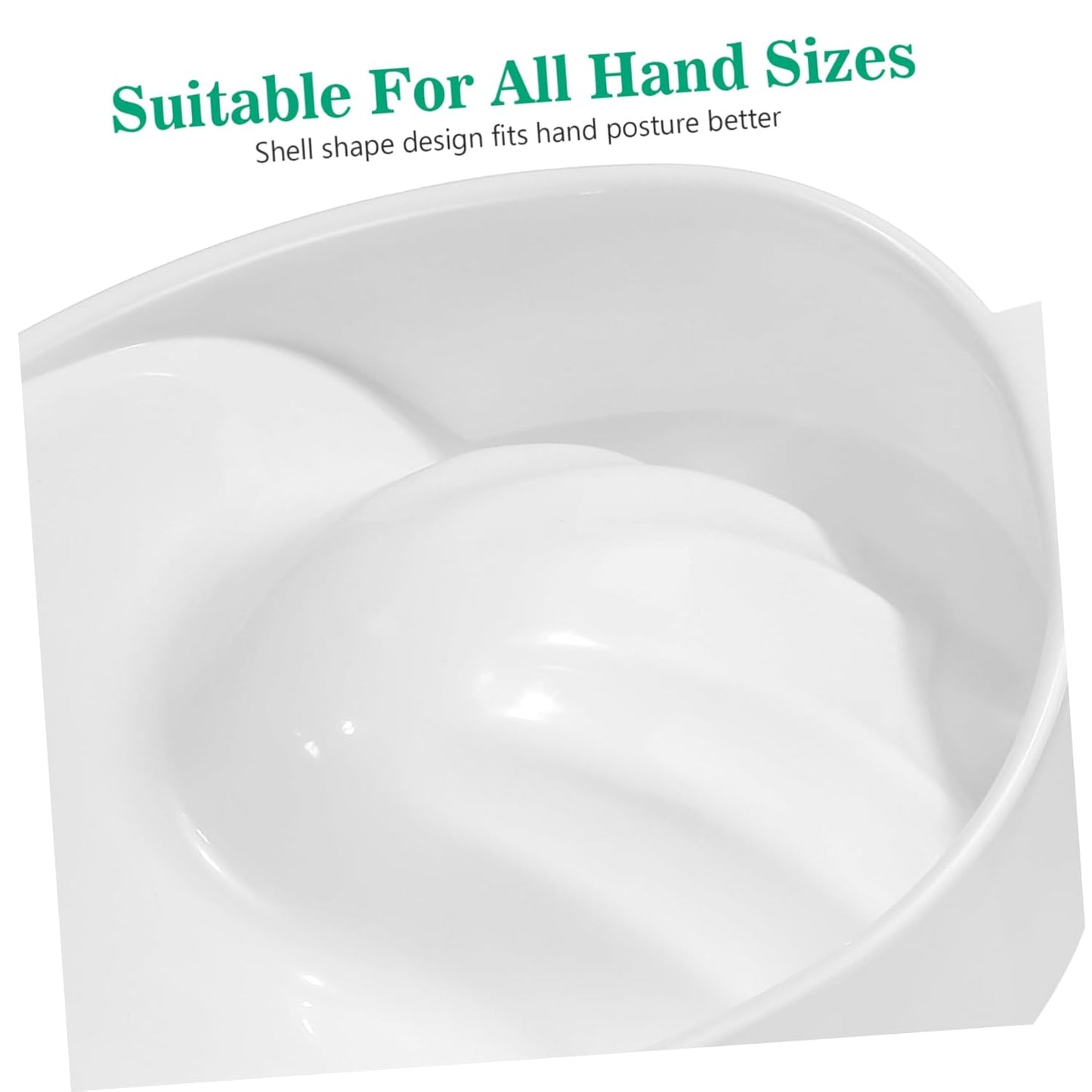 FRCOLOR Rectangular Manicure Bowl Nail Art Bowl for Soaking White Plastic Soak Tray