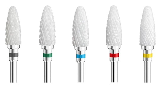 WWJN 5Pc Ceramic Nail Art Drill Bits Rotary Cutter Clean Apparatus for Manicure Nail Milling Machine Accessories Removal Nail Gel Tool