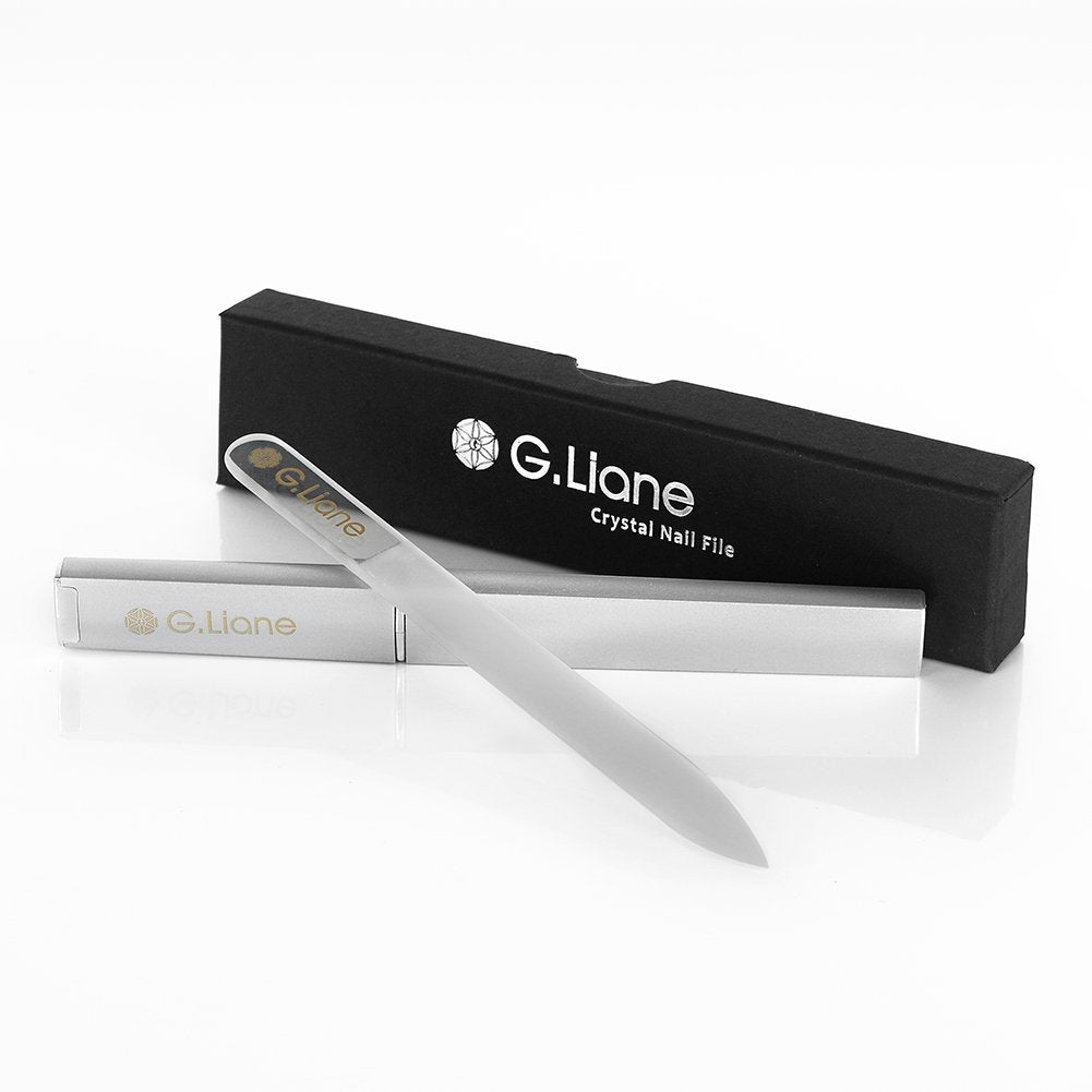 Crystal Nail File Set–Professional Nail File Manicure Pedicure Kit for Natural Nails Acrylic Nails Gels Nails Manicure Tools for Home and Salon(Clear Pointed)