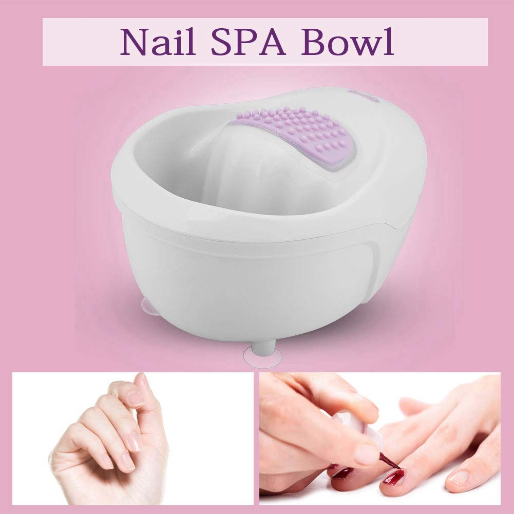 Electric Manicure Bowl with Vibration Large Water Reservoir Nail Soaking Bowl for Dead Skin Removal Nail Polish Remover Hand Massage Soak and Relaxation