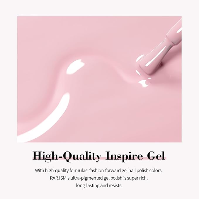 RARJSM Nude Sheer Gel Nail Polish Pale Purple Pink Neutral Skin Tone Color Ice Jelly Pink Gel Polish Transparent Nail GelPolish Soak off UV LED Cured for Home Salon DIY French Manicure 15ml