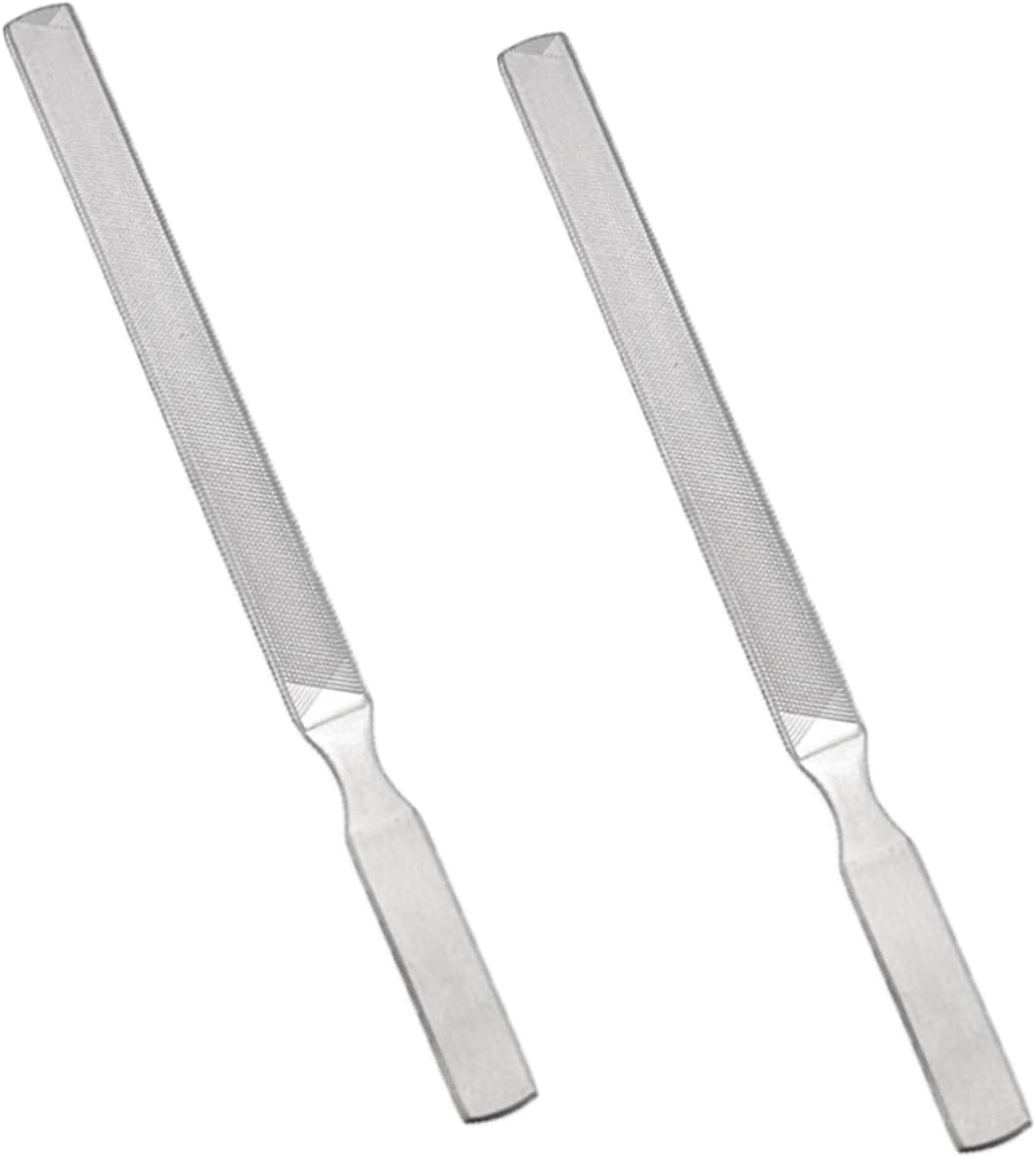 Diamond Dust Nail File - Stainless Steel Nail Dresser Nail Buffering Files - 9 Inch (5inch- 130-4)