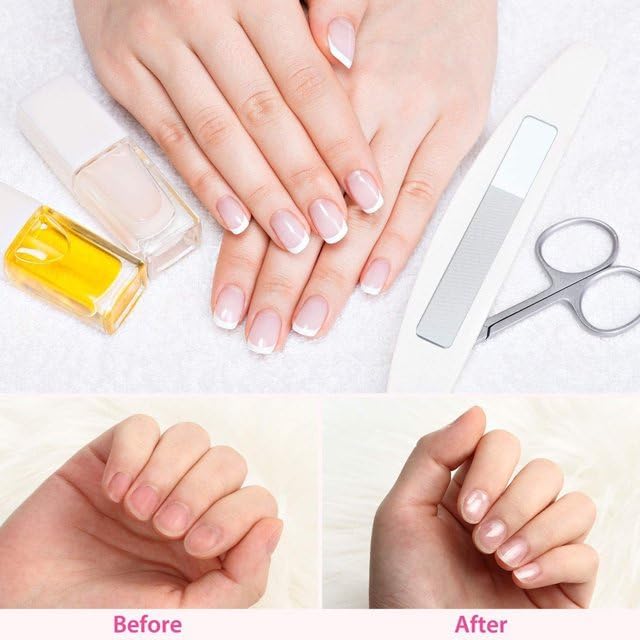 6 Pieces White and Gray Glass Nail Files, Nano Glass Nail Shine Buffer Polisher, Glass Nail File with Case for Natural Nails, Glass Nail Shiner and Tools