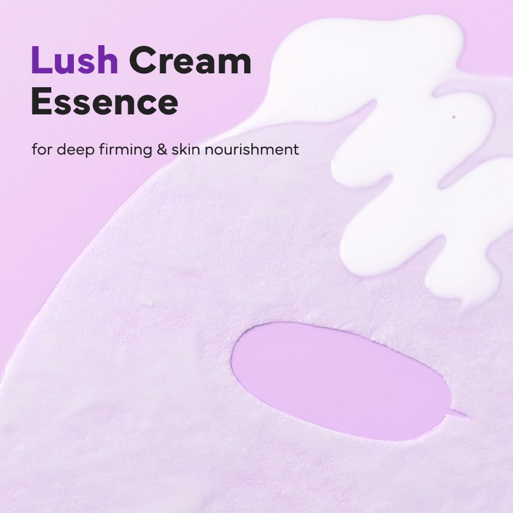 SAM’U PH Sensitive Vital Fit Face Mask – Firming & Barrier Repair Creamy Sheet Mask with 12 Peptides and Collagen, Travel-Friendly Korean Skincare (5 Sheets)