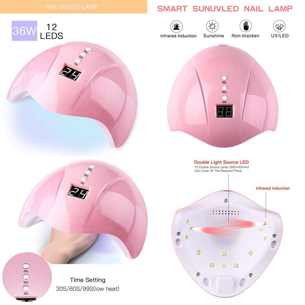DouborQ Acrylic Nail Kit With Everything,Nail Drill,Acrylic Nail Powder Kit For Beginners