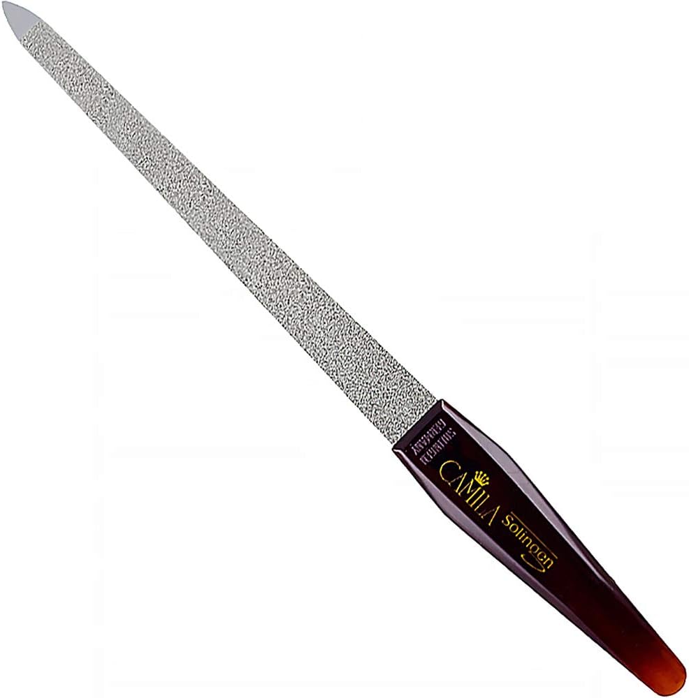 CS19 Sapphire Metal Nail File for Natural Nails Fingernail and Toenail Care, 8" Double Sided Coarse and Fine for Manicure and Pedicure