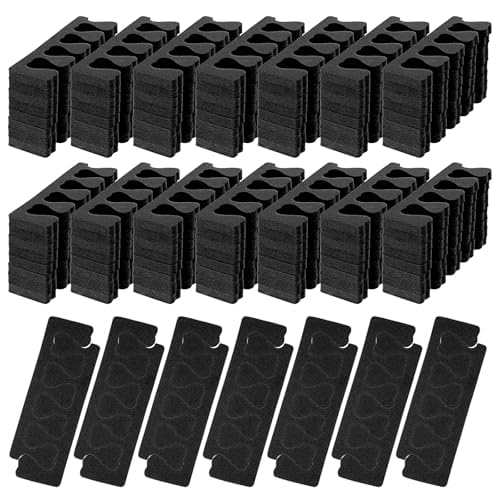 400 Pcs (200 Pairs) Sponge Toe Separators Pedicure Tool Kit Soft Toe Spacers for Pedicures Spreaders Finger Dividers for Women Men Feet Nail Manicure Toenails Art Painting Polish Spa(Black)