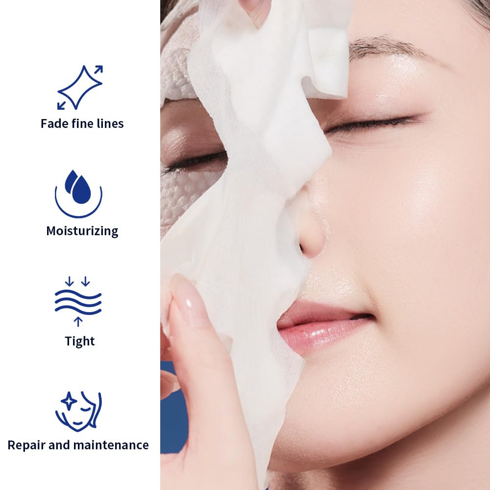 REAL DEEP HYALURONIC ACID ANTI-WRINKLE MASK - Multi-Zone Micro-Pressure Face Mask for Eyes, Cheeks & Jawline - SMAS Lifting Technology with Supro-Energy Complex & Cyto HA - 5ea