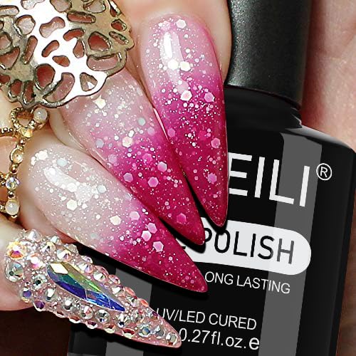 AIMEILI Gel Nail Polish, Hema Free, Cruelty Free, Vegan, Soak Off U V LED Nail Art for Women Girls Manicure Salon DIY Home - 1012 8ml