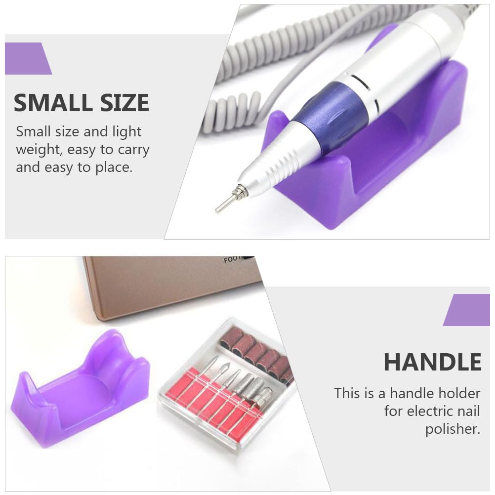 Electric Grinder Handle Holder Stand 2Pcs Plastic Nail Drill Handle Rack for Nail Salon and Home Use Odorless Manicure Tool Organizer