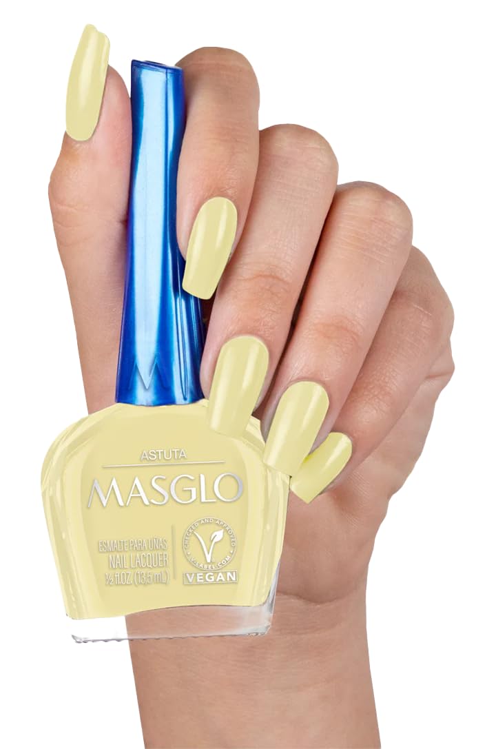 MASGLO Tradicional – Nail Polish 13-Free Formula, Up to 7 Days of Wear, High-Coverage & Glossy Finish, Vegan – (0.5 oz)