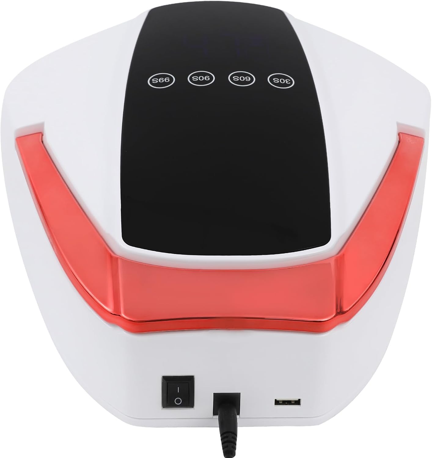 Cordless Nail Lamp with 4 Timers & Portable Handle LCD Display Professional Quick Dry Gel Polish Curing Lamp 96W Rechargeable Light Cures All Gels 48 Beads for Salon, Home