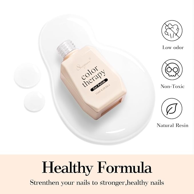 Sheer Milky White Gel Nail Polish,15ml Natural Jelly Nude Gel Polish Color Soak Off UV LED Nail Art Starter Manicure Salon DIY at Home X01