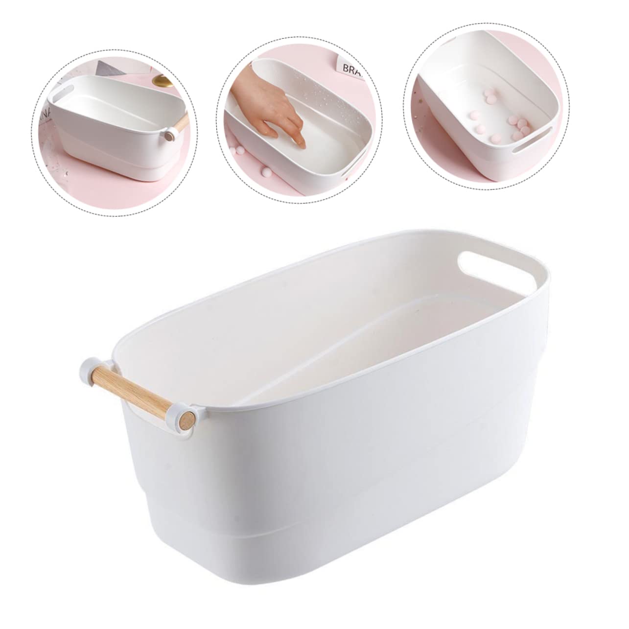 Nail Art Soak Bowl Hand Soak Bowl for Manicure White Soaking Container for Nail Salons