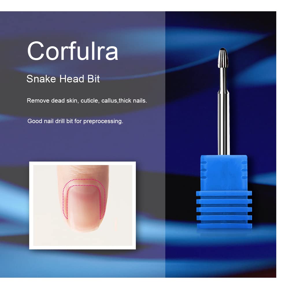 Cuticle Bit for Nail Drill, CORFULRA 3Pcs Nail Drill Bits Professional Carbide Bits for Nails Nail Buffer Bit Nail Trimer, Under Nail Cleaner Cuticle Remover Nail Prepare, Nail Supplies for Nail Techs