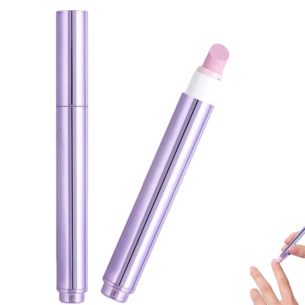 2025 Upgrade 3-in-1 Nail Care Pen, Ceramic Cuticle Pusher with Oil, Refillable Cuticle Oil Pen, Nail Buffer & Strengthener for Dry, Brittle Nails (1)