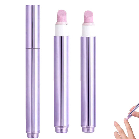 3-in-1 Nail Care Pen, 2025 Upgrade Cuticle Oil Pen for Nails, Ceramic Cuticle Pusher with Oil, Refillable Cuticle Oil Pen, Nail Buffer & Strengthener for Dry, Brittle Nails (Large 2Pcs)