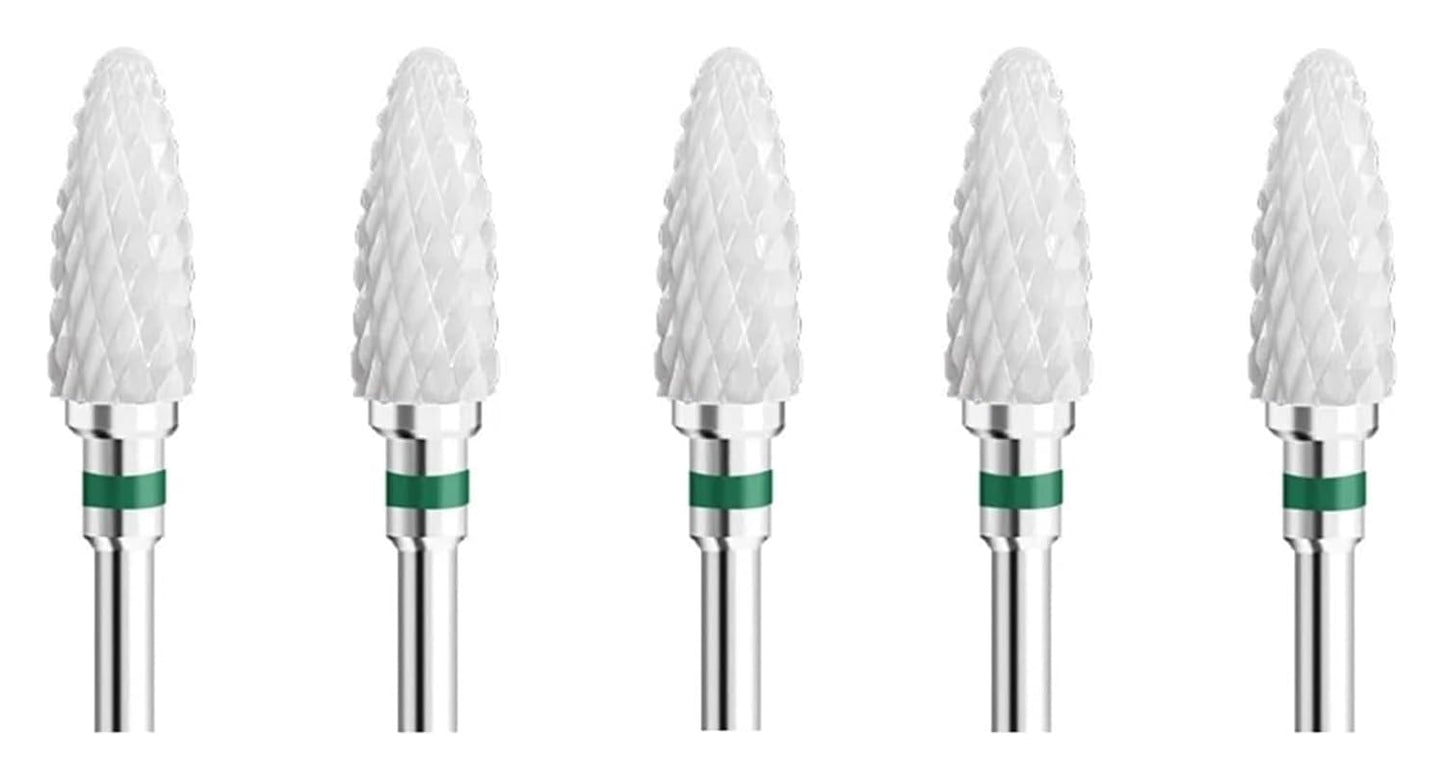 WWJN 5Pc Ceramic Nail Art Drill Bits Rotary Cutter Clean Apparatus for Manicure Nail Milling Machine Accessories Removal Nail Gel Tool