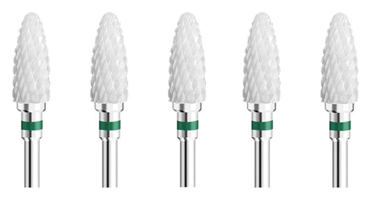 WWJN 5Pc Ceramic Nail Art Drill Bits Rotary Cutter Clean Apparatus for Manicure Nail Milling Machine Accessories Removal Nail Gel Tool