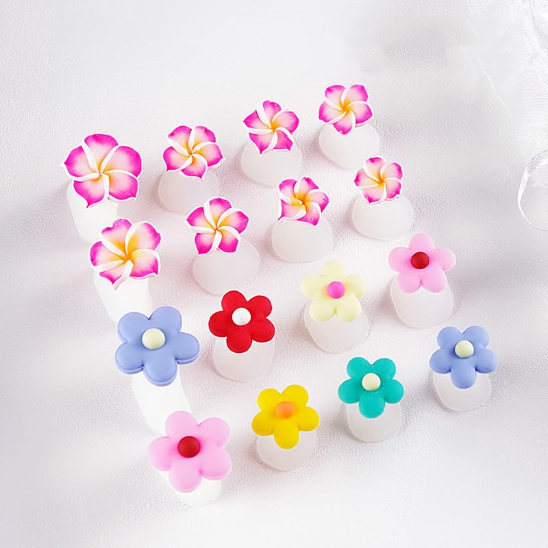 16pcs Toe Separators for Nail Polish, Toe Spacers for Feet Apply Nail Polish During Pedicure(8pcs Black Flower+8pcs Pink Flower)