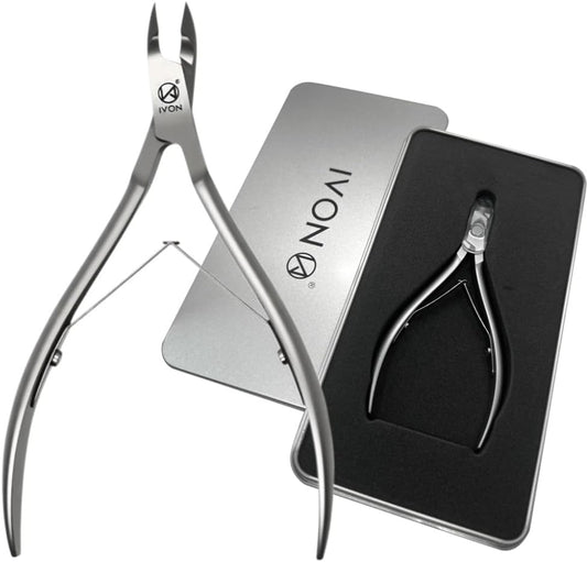 IVON Salon-Quality Cuticle Trimmer, Premium Stainless Steel Cuticle Cutter for Tiny Areas, Professional Manicure Nail Care Tool