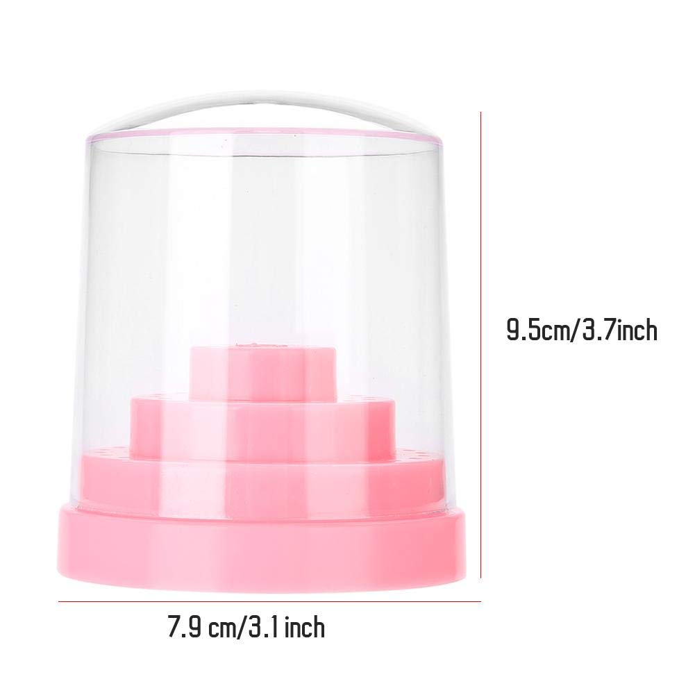Sonew 48 Holes Nail Drill Holder Professional Nail Art Plastic Drill Stand for Nail Art Drill Bit Organizer Box Holder()