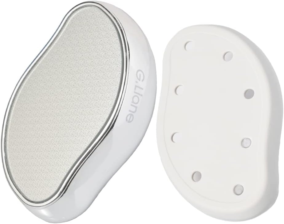 Nano Glass Foot File Callus Remover - Crystal Glass Pedicure Foot Care Foot Scrubber Painless Dry and Wet Use for Hard Skin Calluses Removal (Silver)