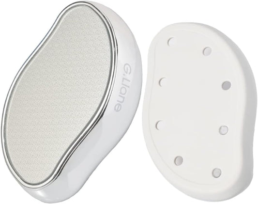Nano Glass Foot File Callus Remover - Crystal Glass Pedicure Foot Care Foot Scrubber Painless Dry and Wet Use for Hard Skin Calluses Removal (Silver)