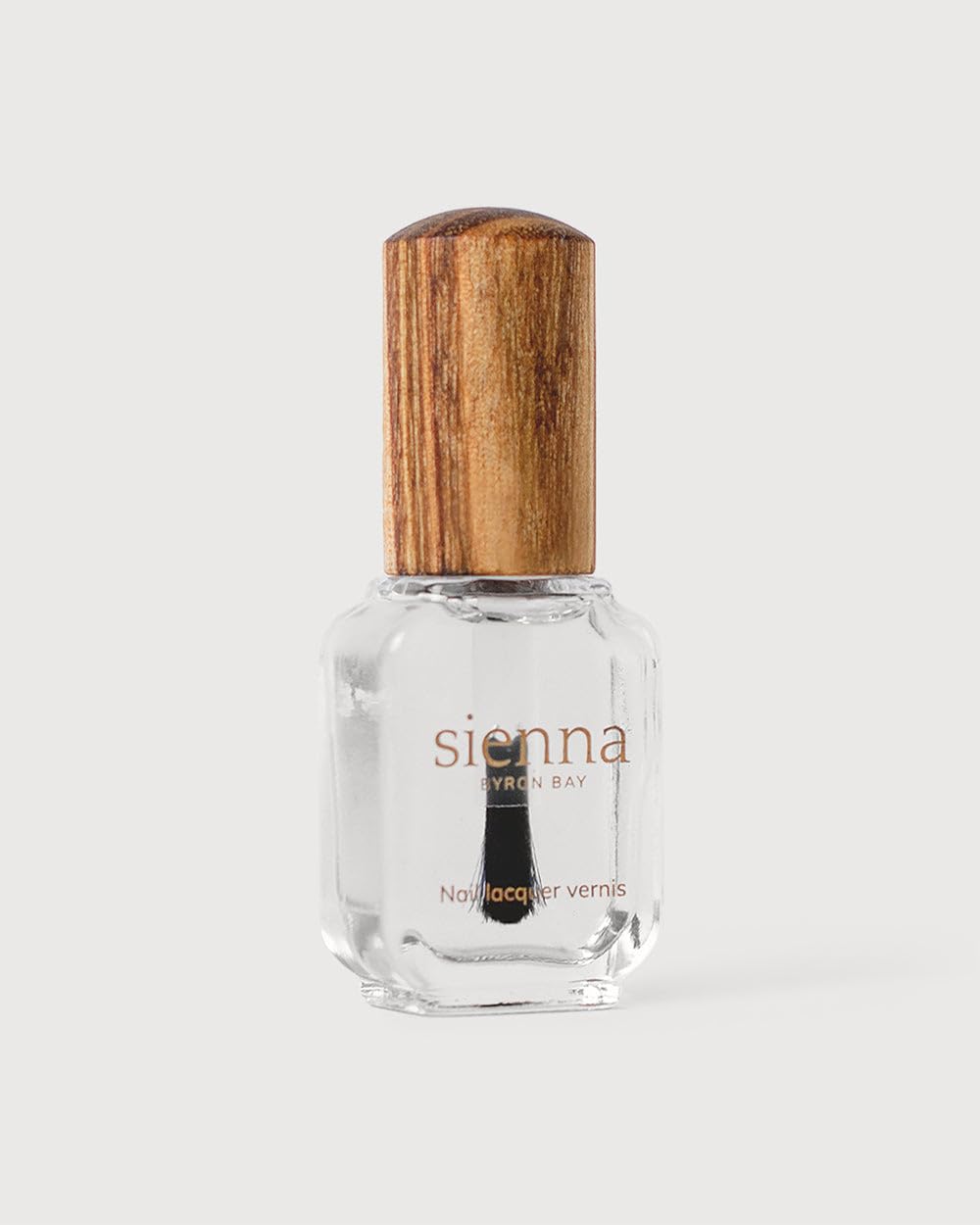 Sienna Byron Bay Glossy Top Coat, Vegan Natural Nail Polish, Long-Lasting, Chip-Resistant, 10ml – .34 fl oz.
