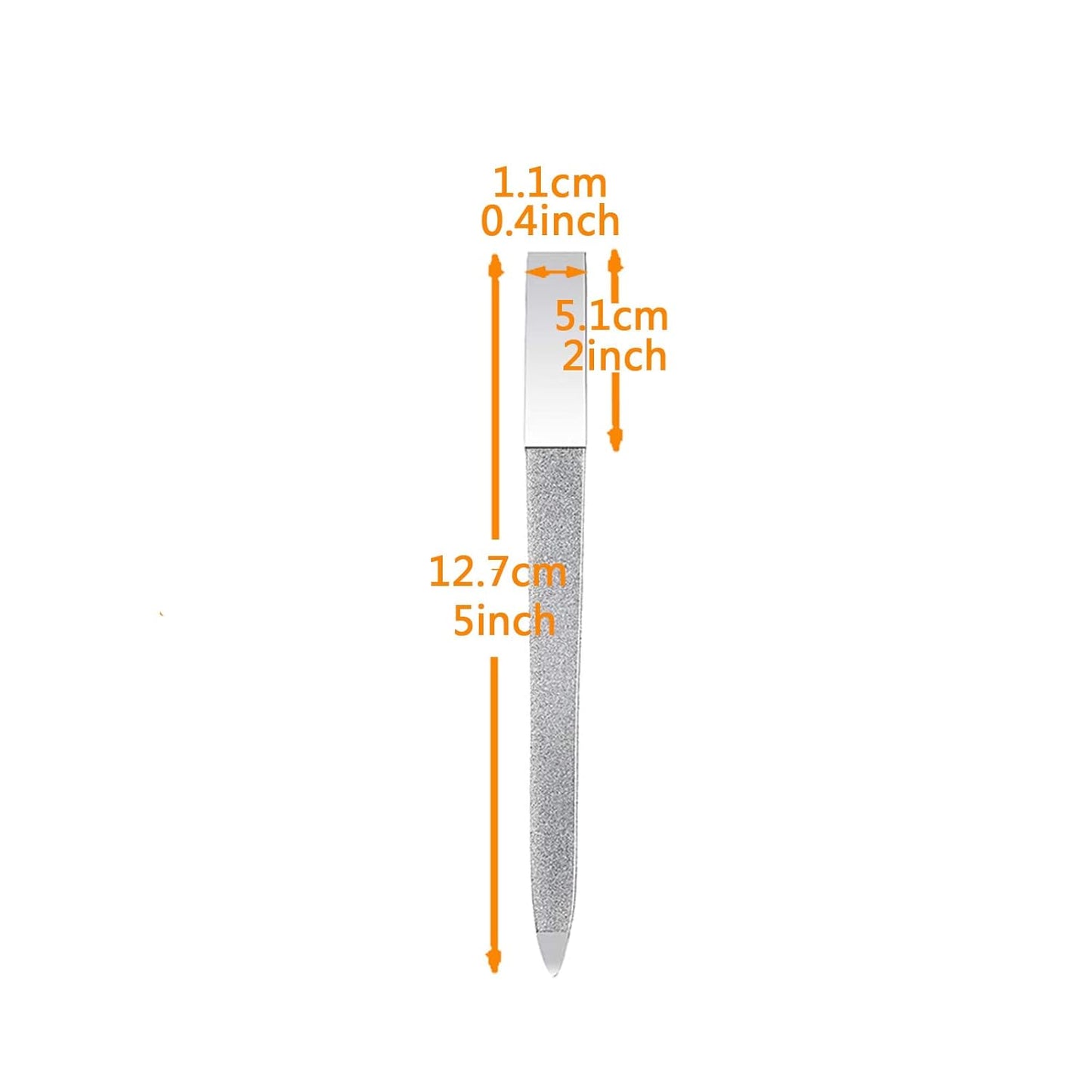 5 PCS Diamond Nail File Double Sided Metal Fingernail Manicure Files for Polish Nail, Removes Nail Ridges 5 Inches