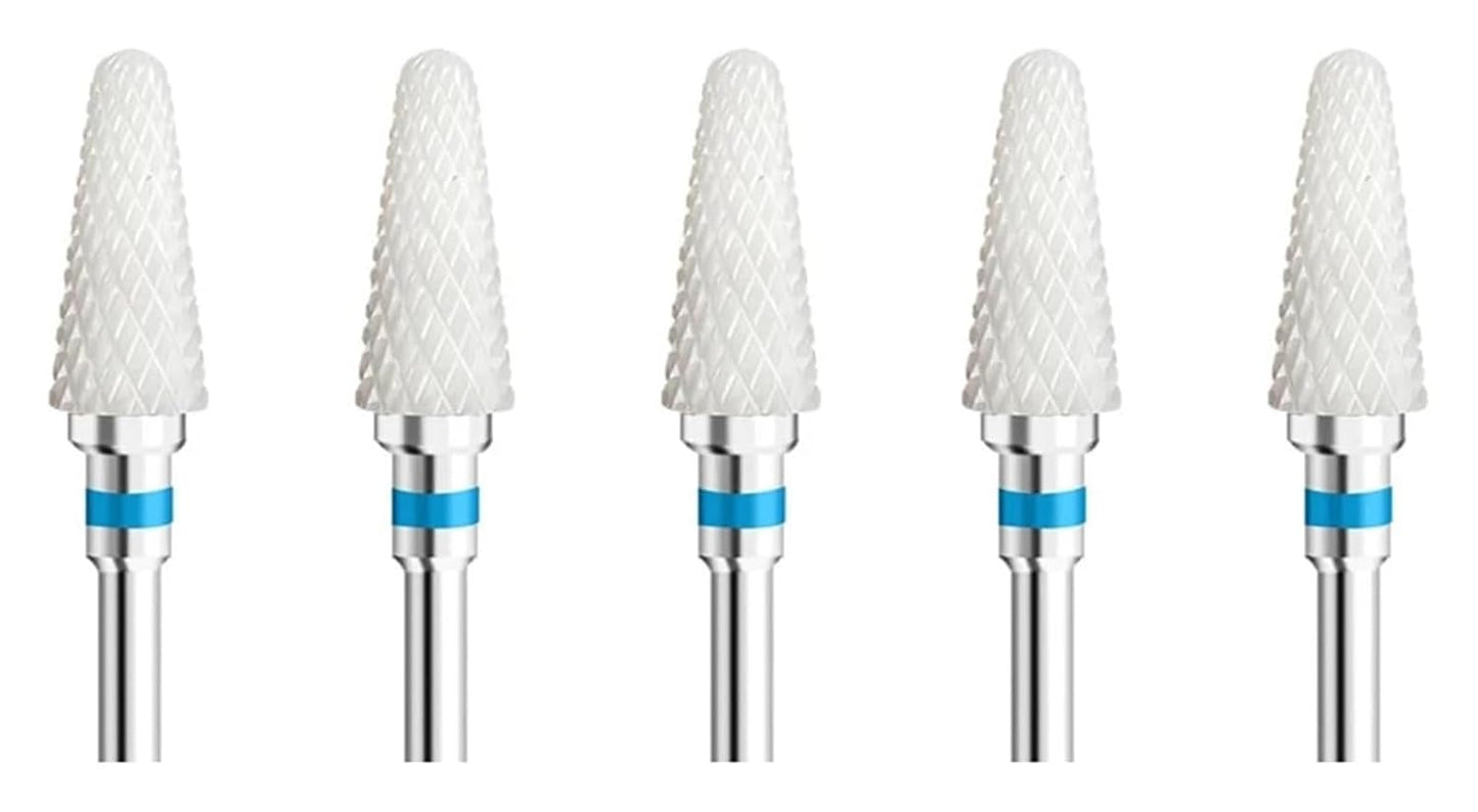 WWJN 5Pc Ceramic Nail Art Drill Bits Rotary Cutter Clean Apparatus for Manicure Nail Milling Machine Accessories Removal Nail Gel Tool